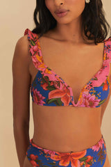 Multicolor Summer Fruit Underwire Bikini Top | FARM Rio US