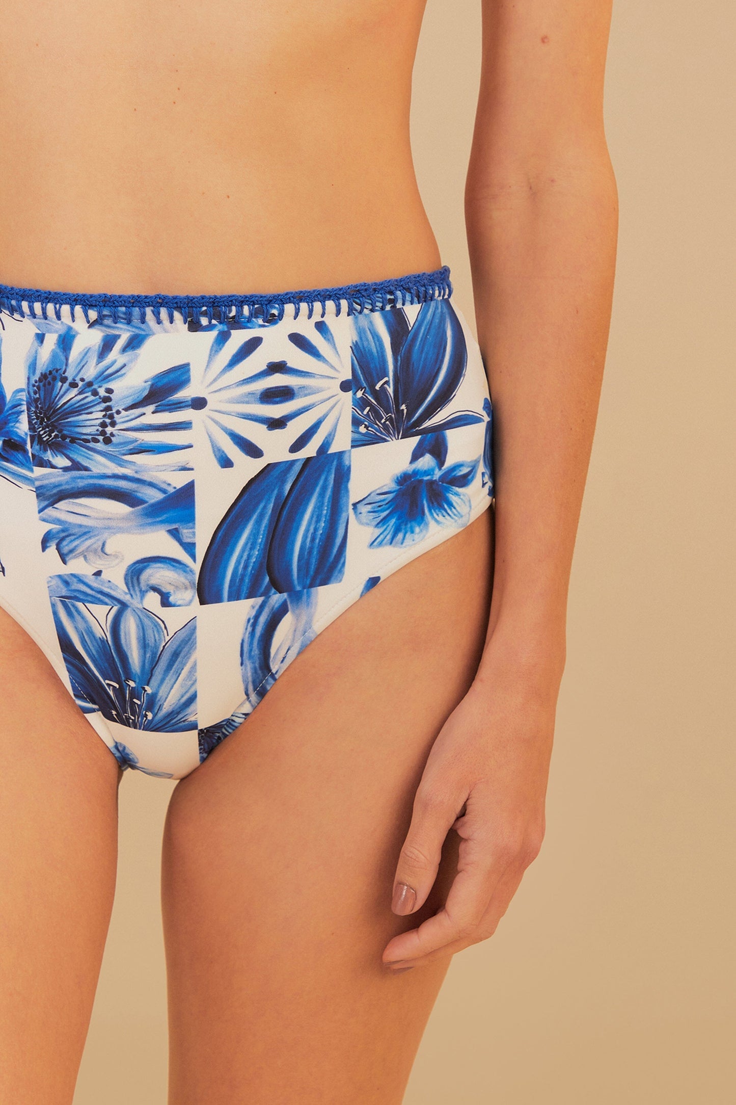 GARDEN TILES HIGH WAIST BIKINI BOTTOM | FARM Rio Online