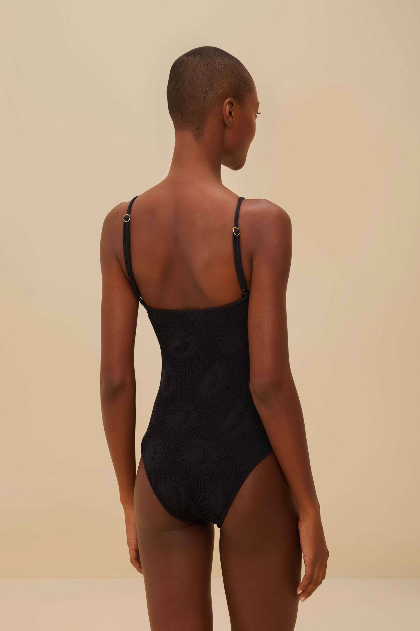 Black Sunny Moon One-Piece Swimsuit | FARM Rio Outlet
