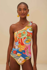 Multicolor Summer Picnic One-Piece Swimsuit | FARM Rio On Sale
