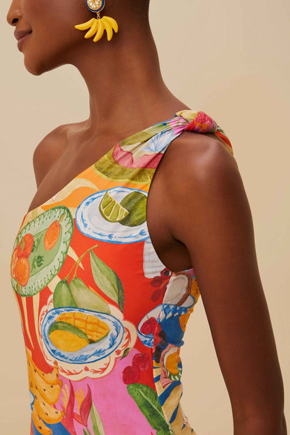 Multicolor Summer Picnic One-Piece Swimsuit | FARM Rio On Sale